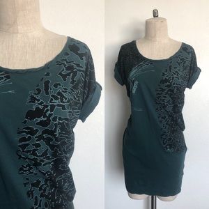 CITIZENS OF HUMANITY LEOPARD T-SHIRT DRESS - S